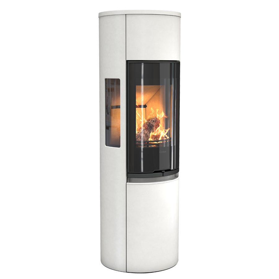 Contura 596G Style Weiss Glasfront Abdeckung aus Aluminium