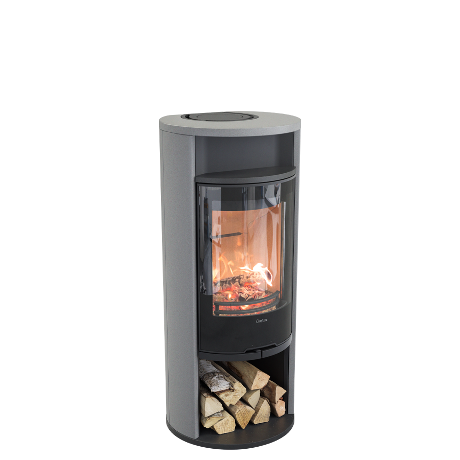 Contura 610AG:1 Style Korpus schwarz mit Glasfront