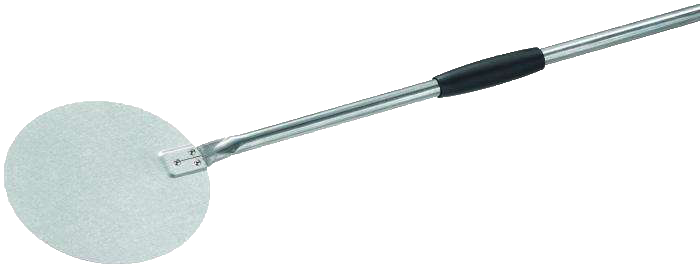Profi - Pizzaschaufel Teller rund Ø 20 cm mit schwarzem Kunststoff Griff