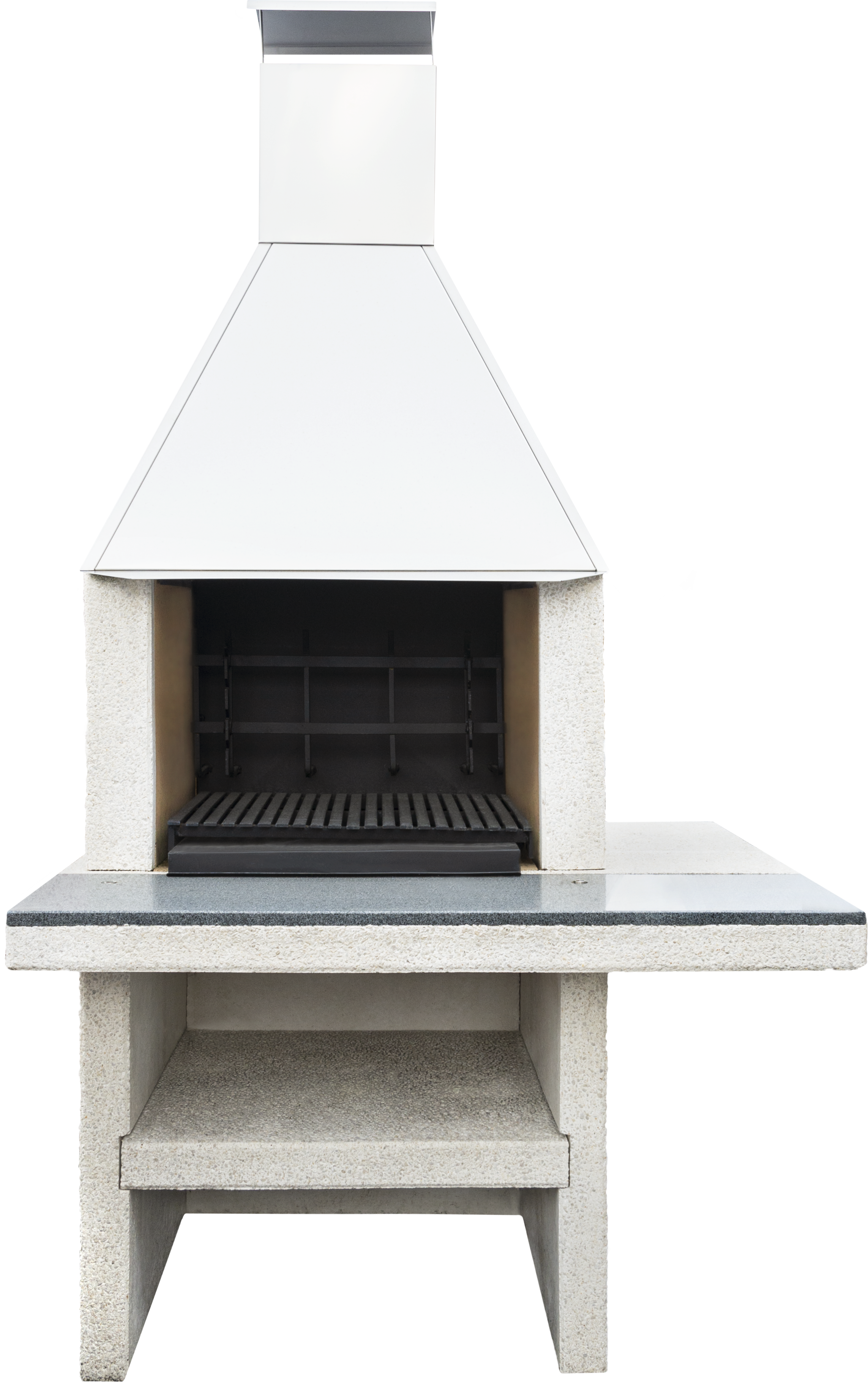 Flammo 2 weiss Hut Edelstahl