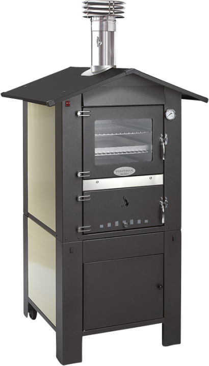 Forno Italia Premium Pizza- und Brotbackofen 57/42 cm – Anthrazit