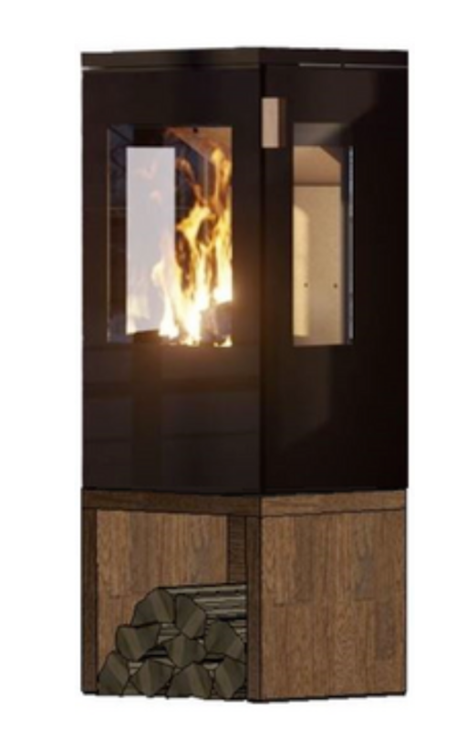 Cera Galileo mit Sockel schwarz, Front offen