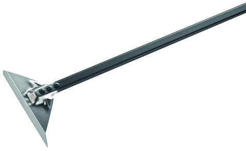 Ascheschieber mit schwarzem Alustiel 154 cm