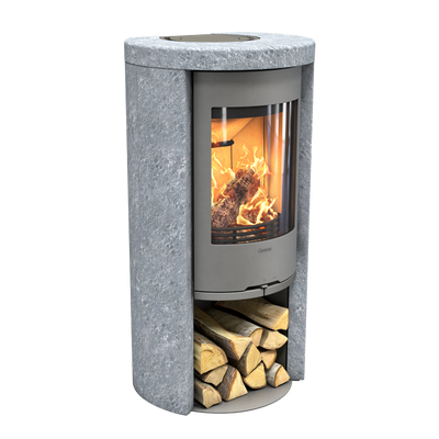 Contura 520 Style, Schwedenofen, Speckstein, Gusseisenfront, Grau