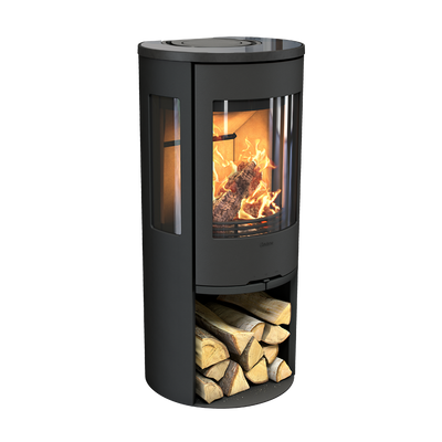 Contura 556 Style, Schwedenofen, Stahl, Gusseisenfront, Glas, Schwarz