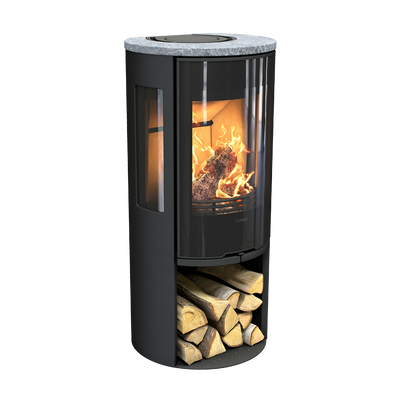 Contura 556G Style, Schwedenofen, Glasfront Speckstein-Abdeckung, schwarz