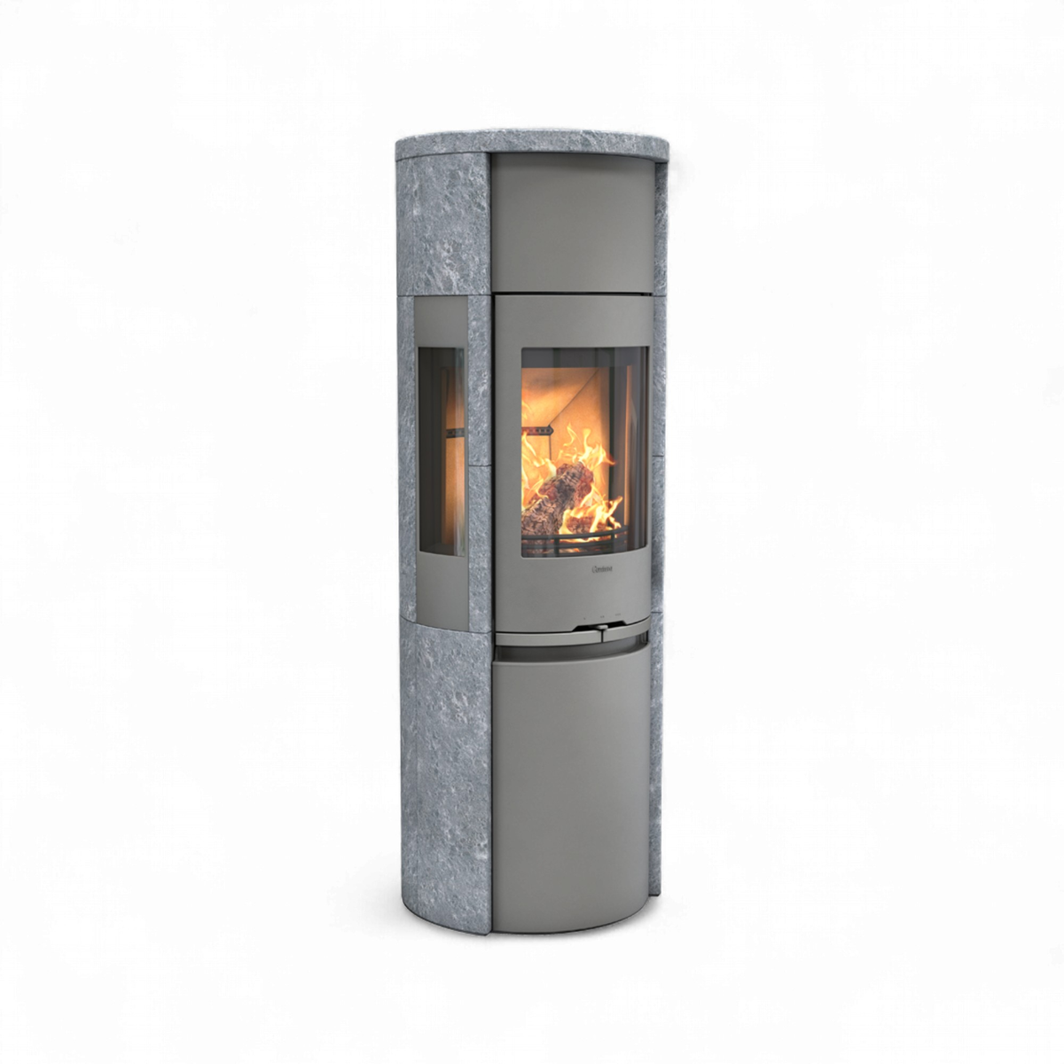 Contura 596 Style, Schwedenofen, Speckstein, Gusseisenfront, Speckstein, Grau