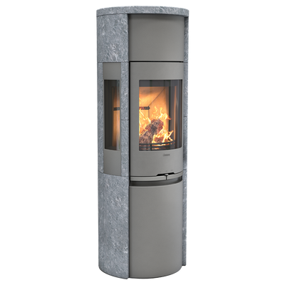 Contura 596 Style, Schwedenofen, Speckstein, Gusseisenfront, Speckstein, Grau