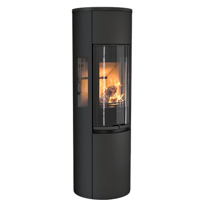 Contura 596 Style, Schwedenofen, Stahl, Glasfront, Aluminium, Schwarz