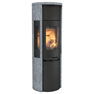 Contura 596 Style, Schwedenofen, Speckstein, Gusseisenfront, Speckstein, Schwarz