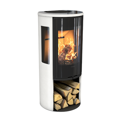 Contura 556G Style, Schwedenofen, Glasfront Abdeckung aus Aluminium, weiss