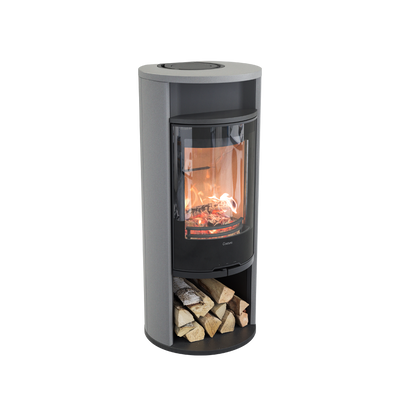 Contura 610 Style, Schwedenofen, Artstone, Glasfront, Warmhaltefach, Schwarz