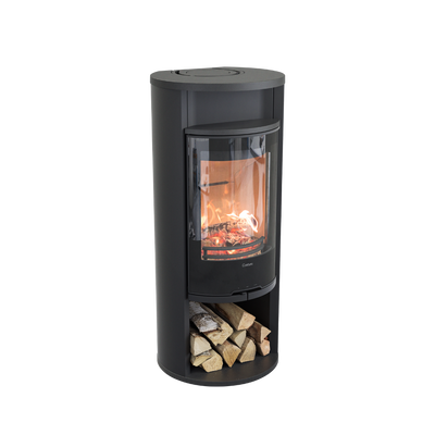 Contura 610 Style, Schwedenofen, Stahl, Glasfront, Aluminium-Abdeckung, Warmhaltefach, Schwarz