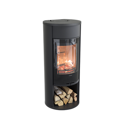Contura 610 Style, Schwedenofen, Stahl, Glasfront, Aluminium-Abdeckung, Frontblende, Schwarz