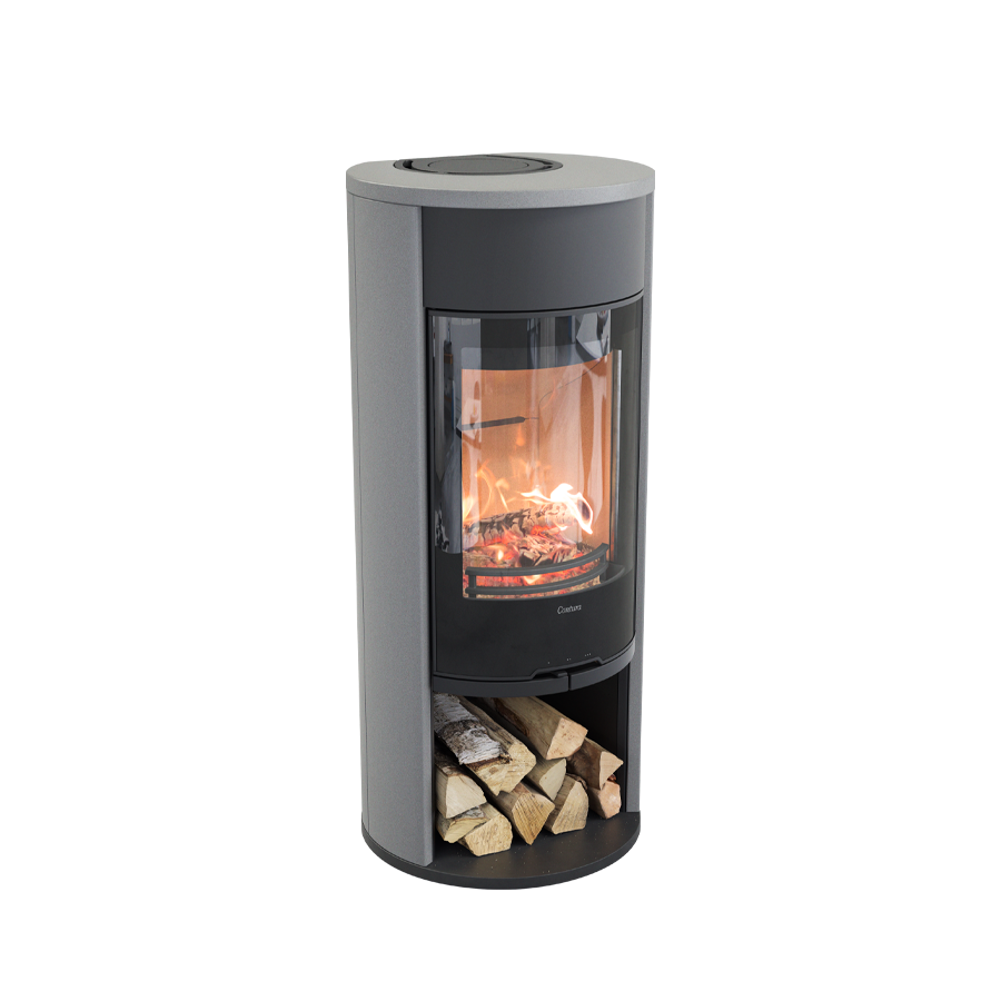 Contura 610 Style, Schwedenofen, Artstone, Glasfront, Frontblende, Schwarz