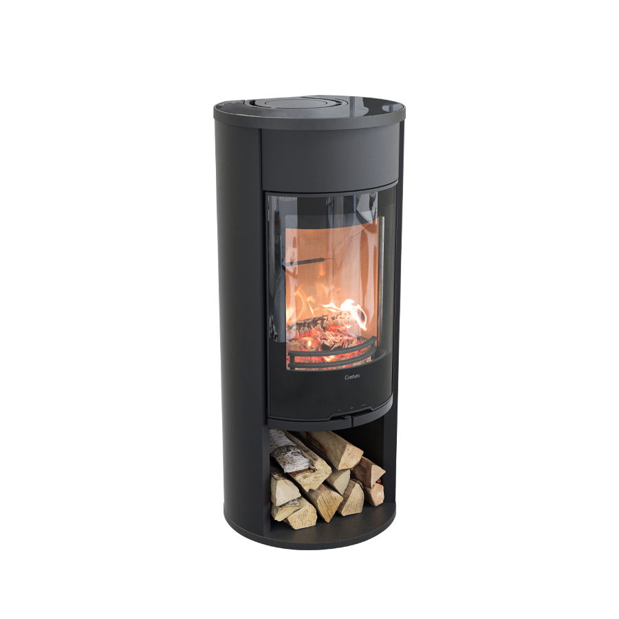 Contura 610 Style, Schwedenofen, Stahl, Glasfront, Glas-Abdeckung, Frontblende, Schwarz