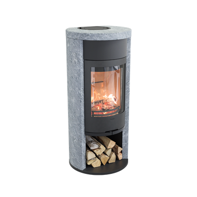 Contura 620 Style, Schwedenofen, Speckstein, Gusseisenfront, Frontblende, Schwarz