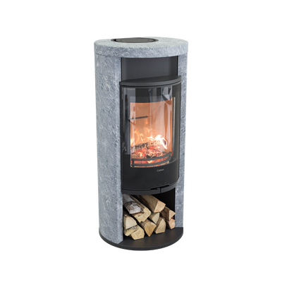 Contura 620 Style, Schwedenofen, Speckstein, Glasfront, Warmhaltefach, Schwarz
