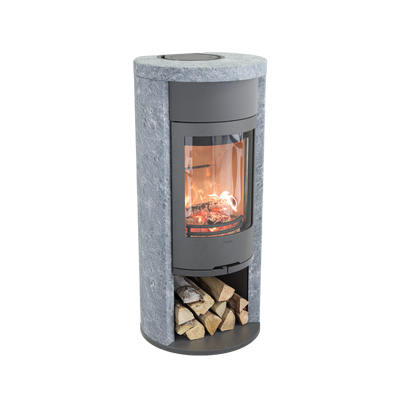 Contura 620 Style, Schwedenofen, Speckstein, Gusseisenfront, Frontblende, Grau