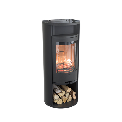 Contura 610 Style, Schwedenofen, Stahl, Gusseisenfront, Glas-Abdeckung, Warmhaltefach, Schwarz