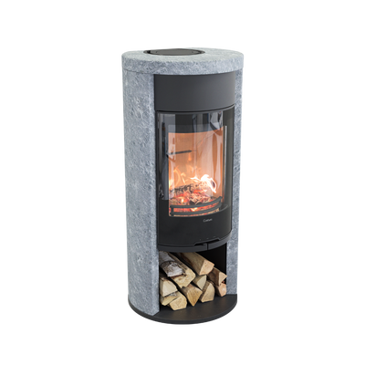 Contura 620 Style, Schwedenofen, Speckstein, Glasfront, Frontblende, Schwarz