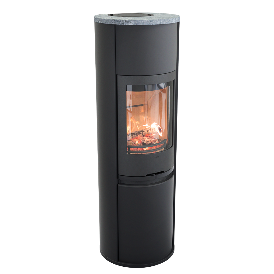 Contura 690 Style, Schwedenofen, Speckstein-Abdeckung, schwarz