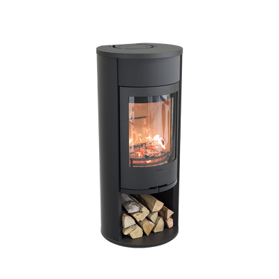Contura 610 Style, Schwedenofen, Stahl, Gusseisenfront, Aluminium-Abdeckung, Warmhaltefach, Schwarz