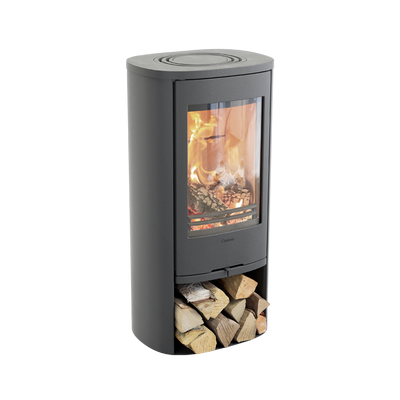 Contura 810 Style, Schwedenofen, Gusseisenfront, Aluminium, Grau