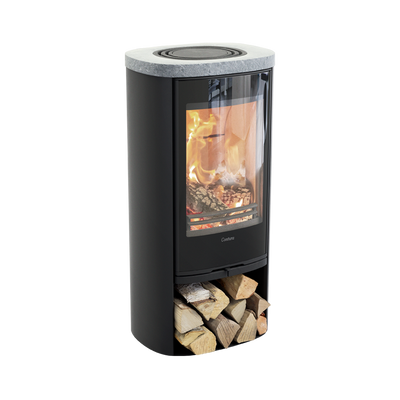 Contura 810G Style, Schwedenofen, Speckstein Abdeckung, schwarz
