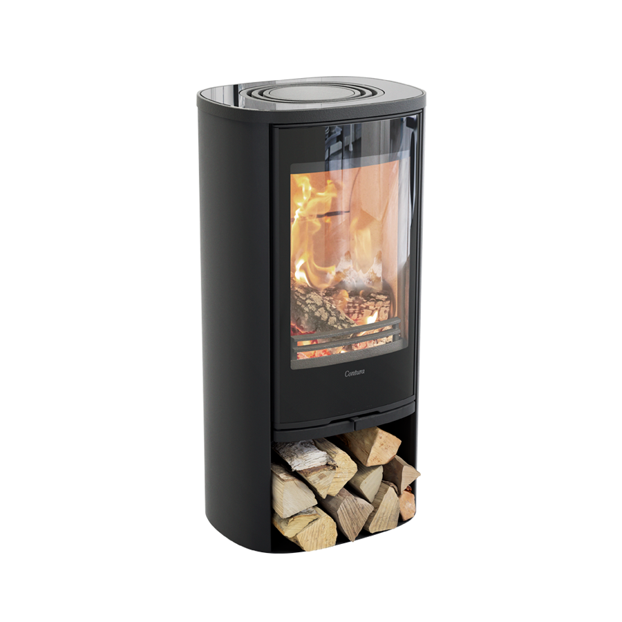 Contura 810G Style, Schwedenofen, Glas-Abdeckung, schwarz