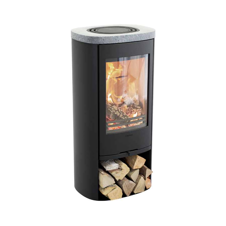 Contura 810 Style, Schwedenofen, Gusseisenfront, Speckstein, Schwarz