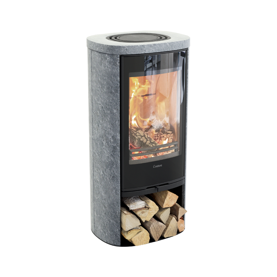 Contura 820 Style, Schwedenofen, Glasfront, Schwarz