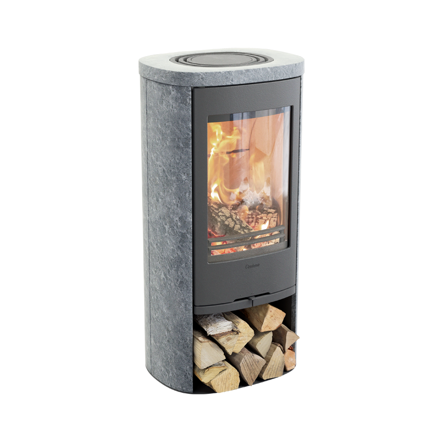 Contura 820 Style, Schwedenofen, Gusseisenfront, Grau