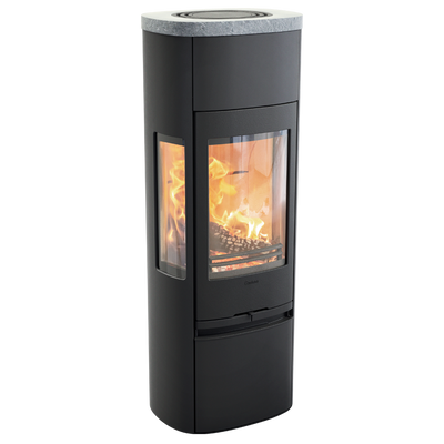 Contura 896 Style, Schwedenofen, Gusseisenfront, Speckstein, Schwarz