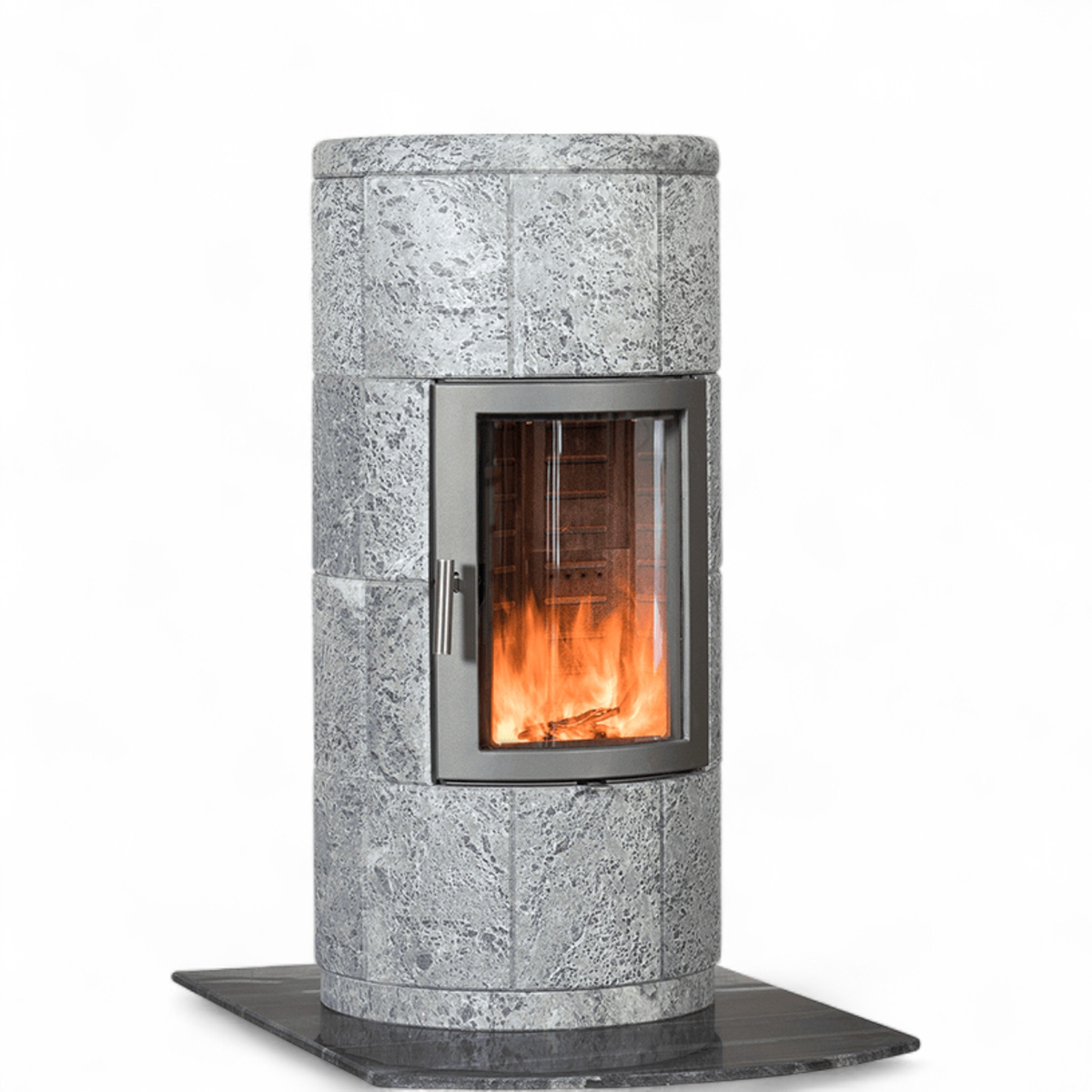 Norsk Kleber Babina + 110 Türe grau Speckstein, Specksteinofen