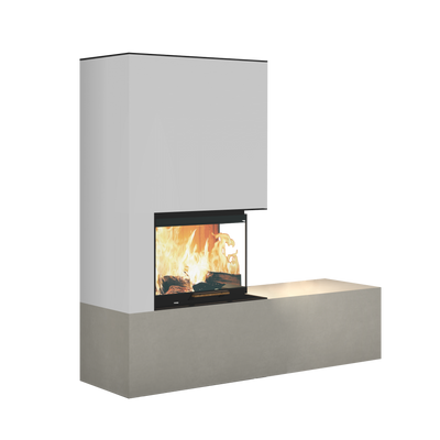 Neocube C12 - Keramik Oberteil Phedra, Unterteil Iron Grey, Bank rechts