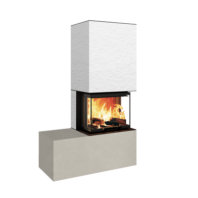Neocube P13 FLR - Keramik Oberteil Phedra, Unterteil Nero Zimbabwe, Bank links