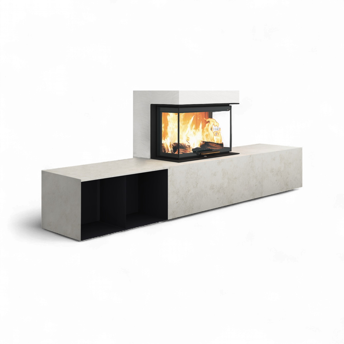 Neocube P21 Keramik Oberteil Ardesia, Cheminée-Einsatz