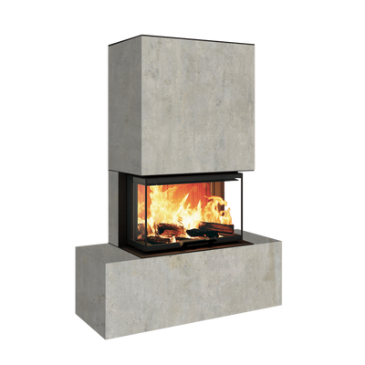 Neocube P21 FLR - Keramik Oberteil Beton, Unterteil La Boheme, Feel Free, Bank mittig