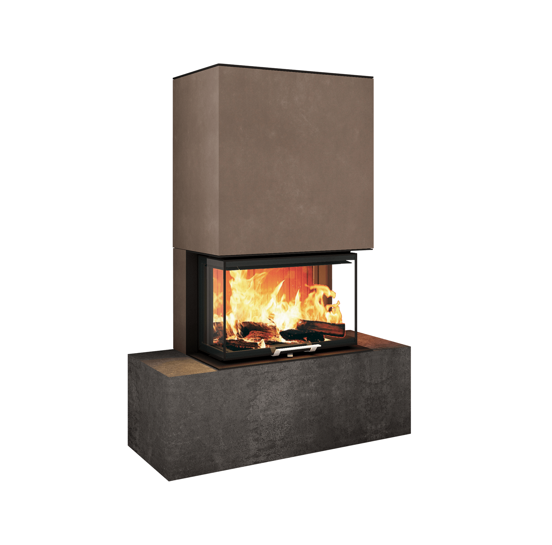 Neocube P21 FLR - Keramik Oberteil Beton, Unterteil La Boheme, Feel Free, Bank mittig