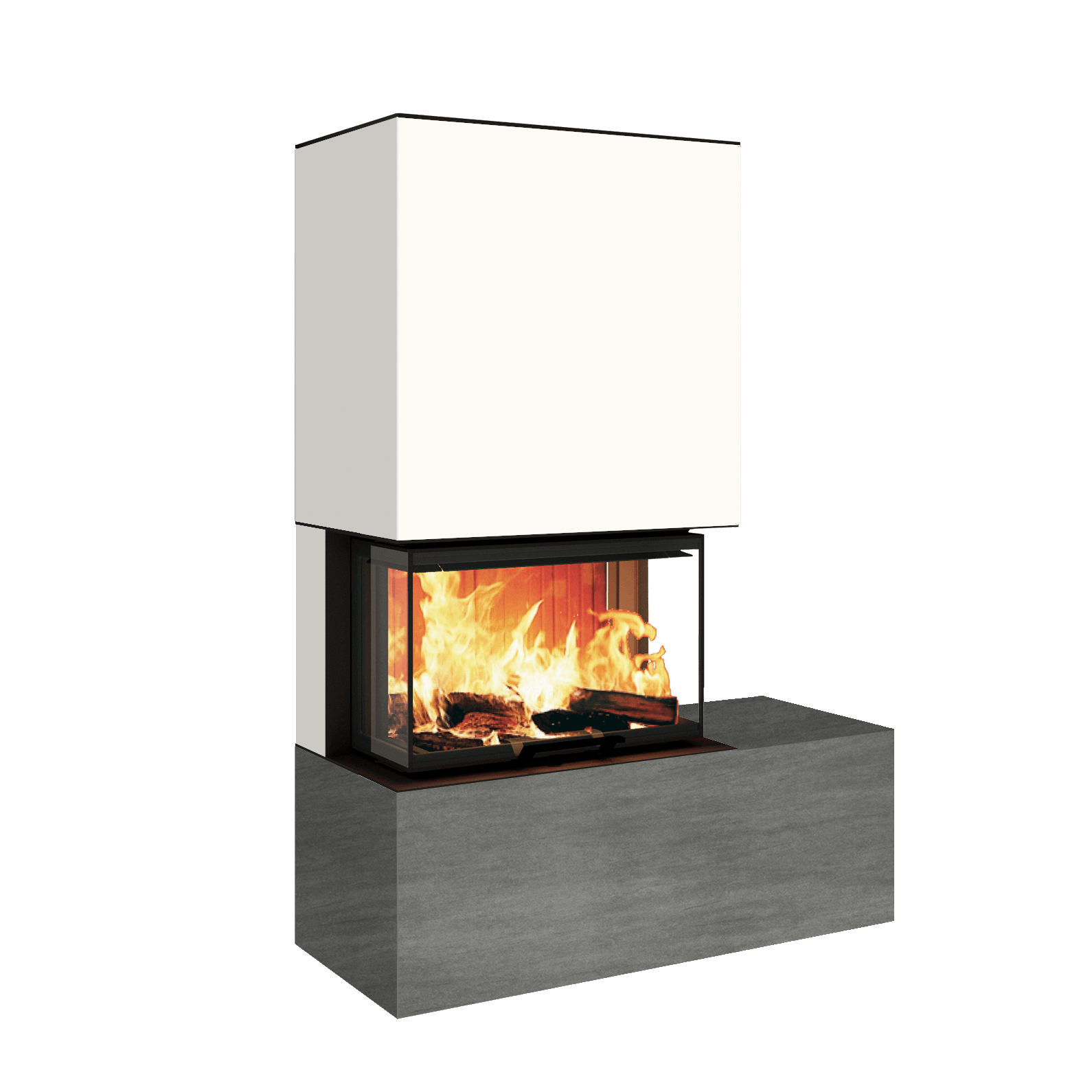 Neocube P22 -  Keramik Arctic White, Unterteil Basalt Grey satin