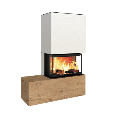 Neocube P23 - Keramik Oberteil und Unterteil Iron Corten Bank links