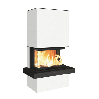 P24 FLR - Keramik Oberteil und Unterteil Arcitc White FF, Feuertisch Krater