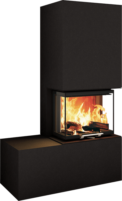 Neocube P13 FLR - Keramik Oberteil Phedra, Unterteil Nero Zimbabwe, Bank links