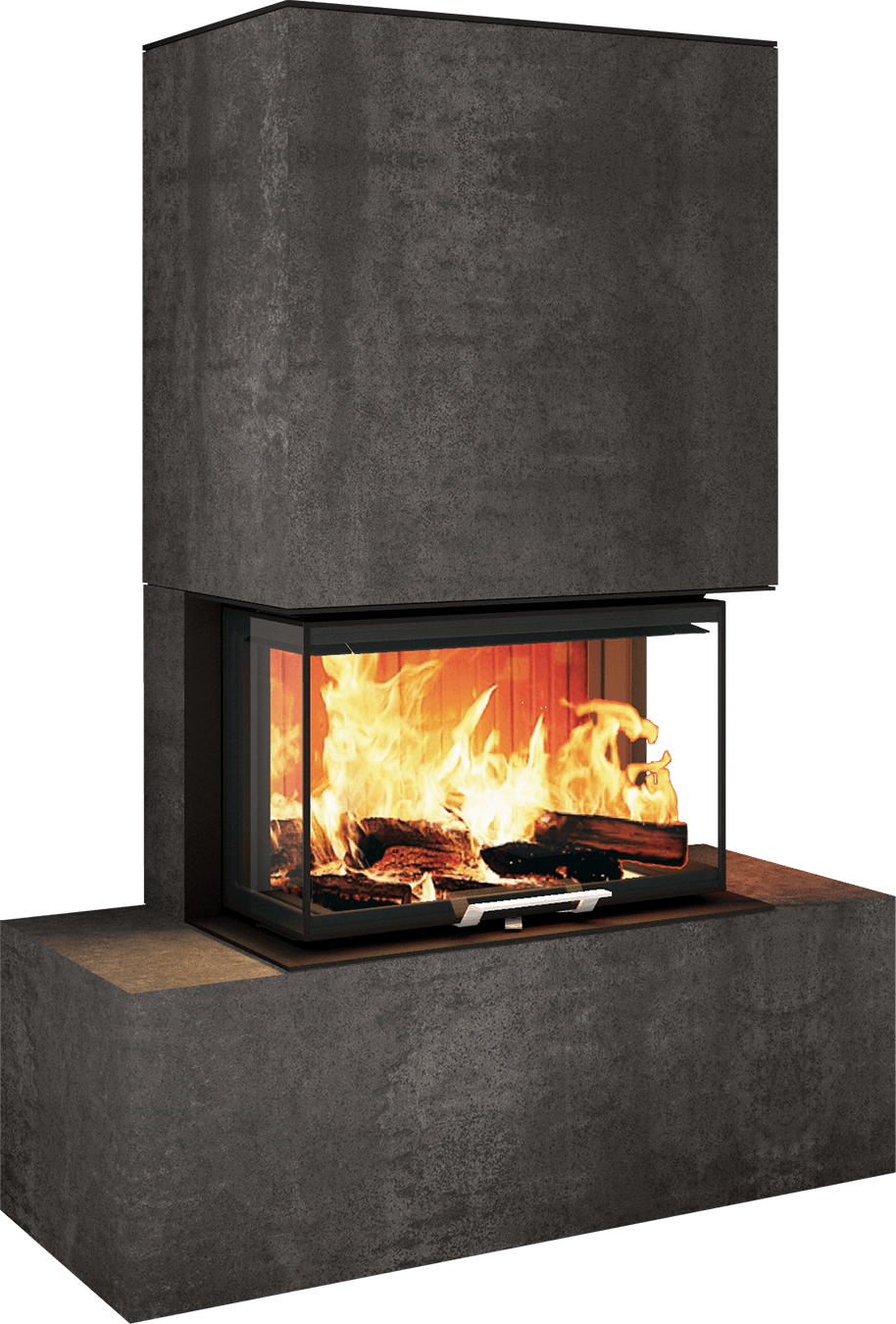 Neocube P21 FLR - Keramik Oberteil Beton, Unterteil La Boheme, Feel Free, Bank mittig