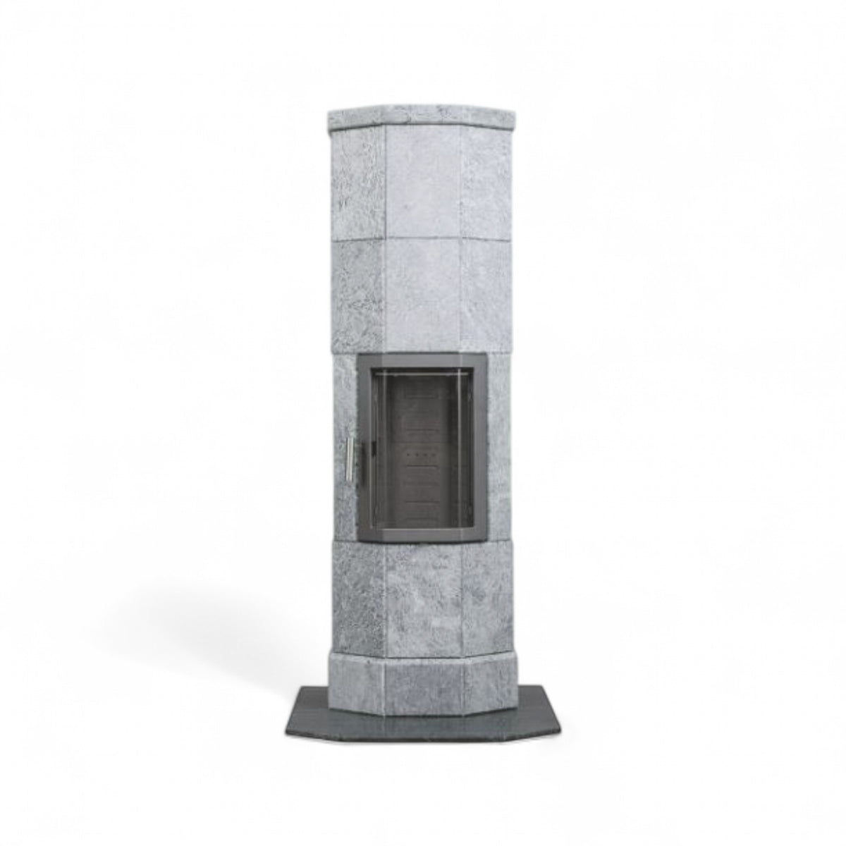 Norsk Kleber Octo + 5 160 Türe grau Speckstein, Specksteinofen