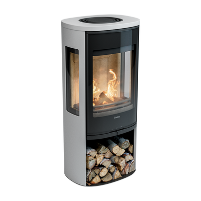 Contura 956G Style, Schwedenofen, Abdeckung aus Aluminium, weiss