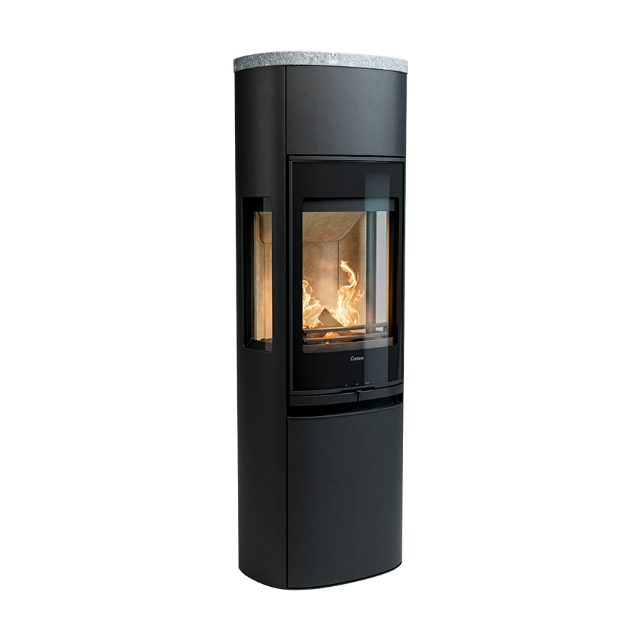 Contura 996G Style, Schwedenofen, Speckstein Abdeckung, schwarz