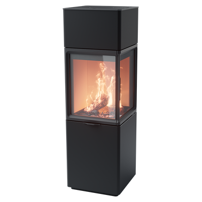 Contura 410, Schwedenofen, Stahl, schwarz, Helles Thermotte, Linksbündig