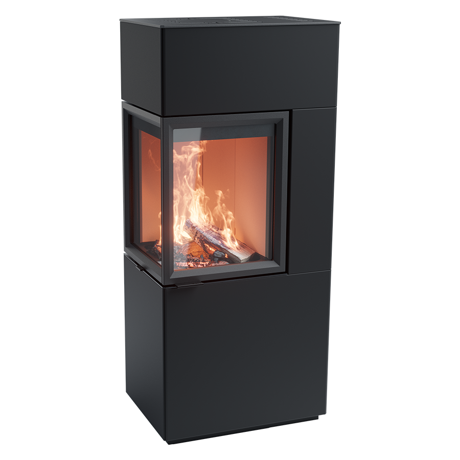 Contura 420, Schwedenofen, Stahl, schwarz, Helles Thermotte, Linksbündig